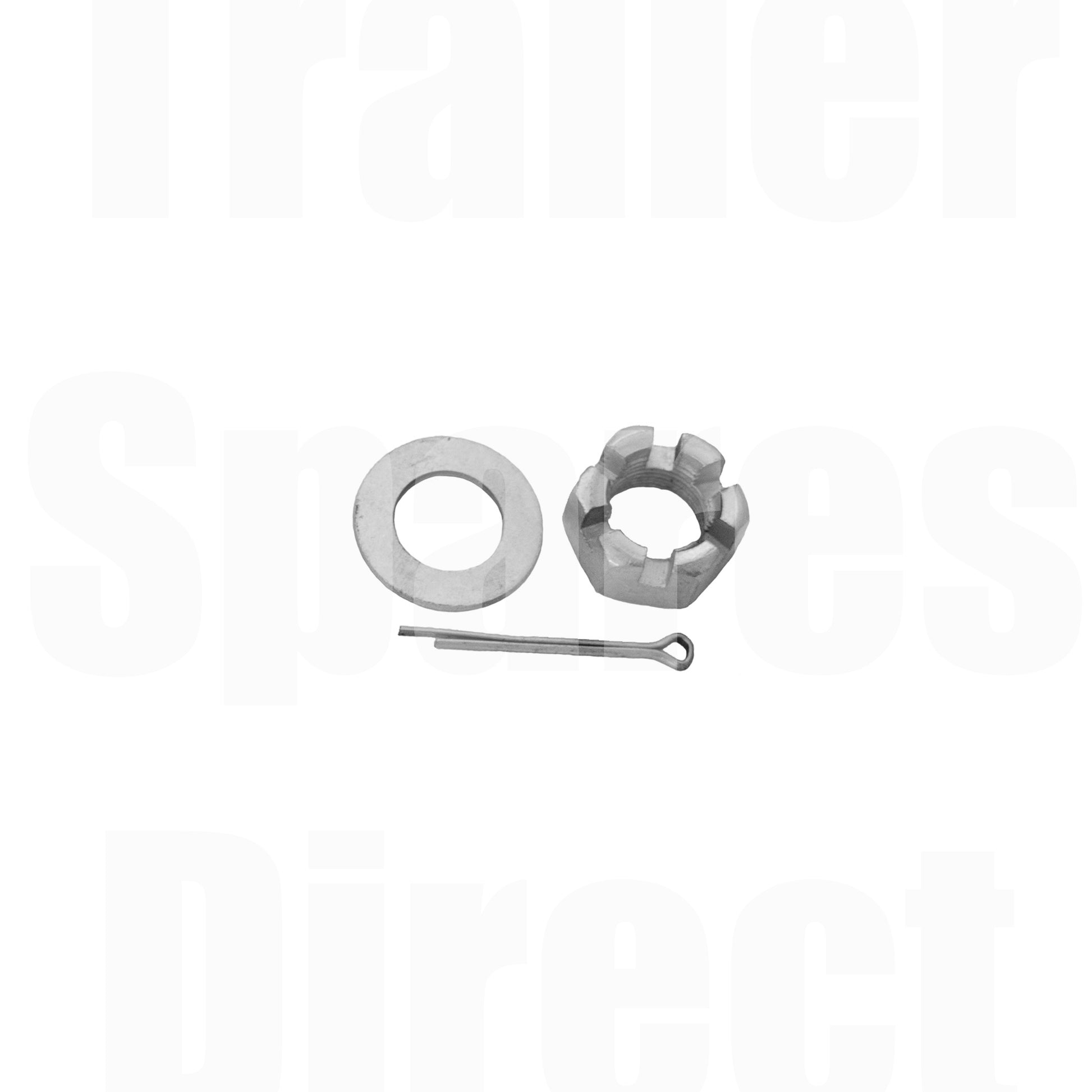 Axle nut, washer and split pin kit 3/4 inch - Trailer Spares Direct