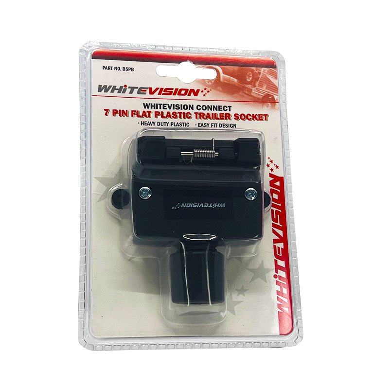 7 Pin Flat Socket - Blister - Trailer Spares Direct