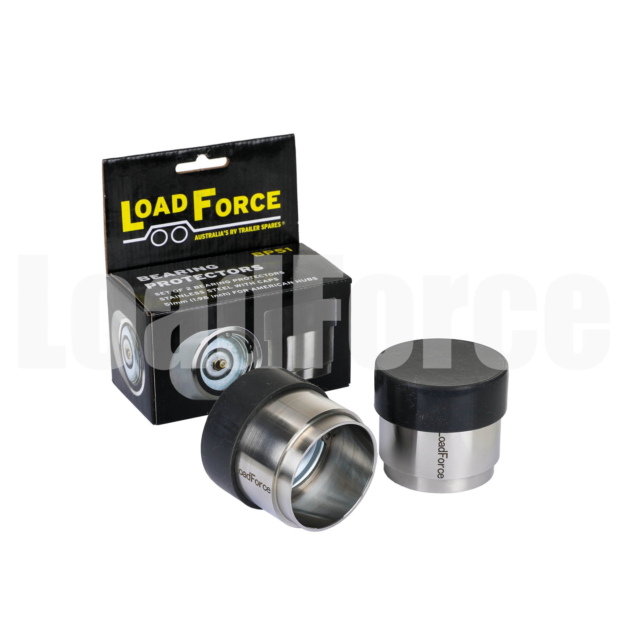 51mm stainless steel bearing protectors for American hubs | Trailer ...