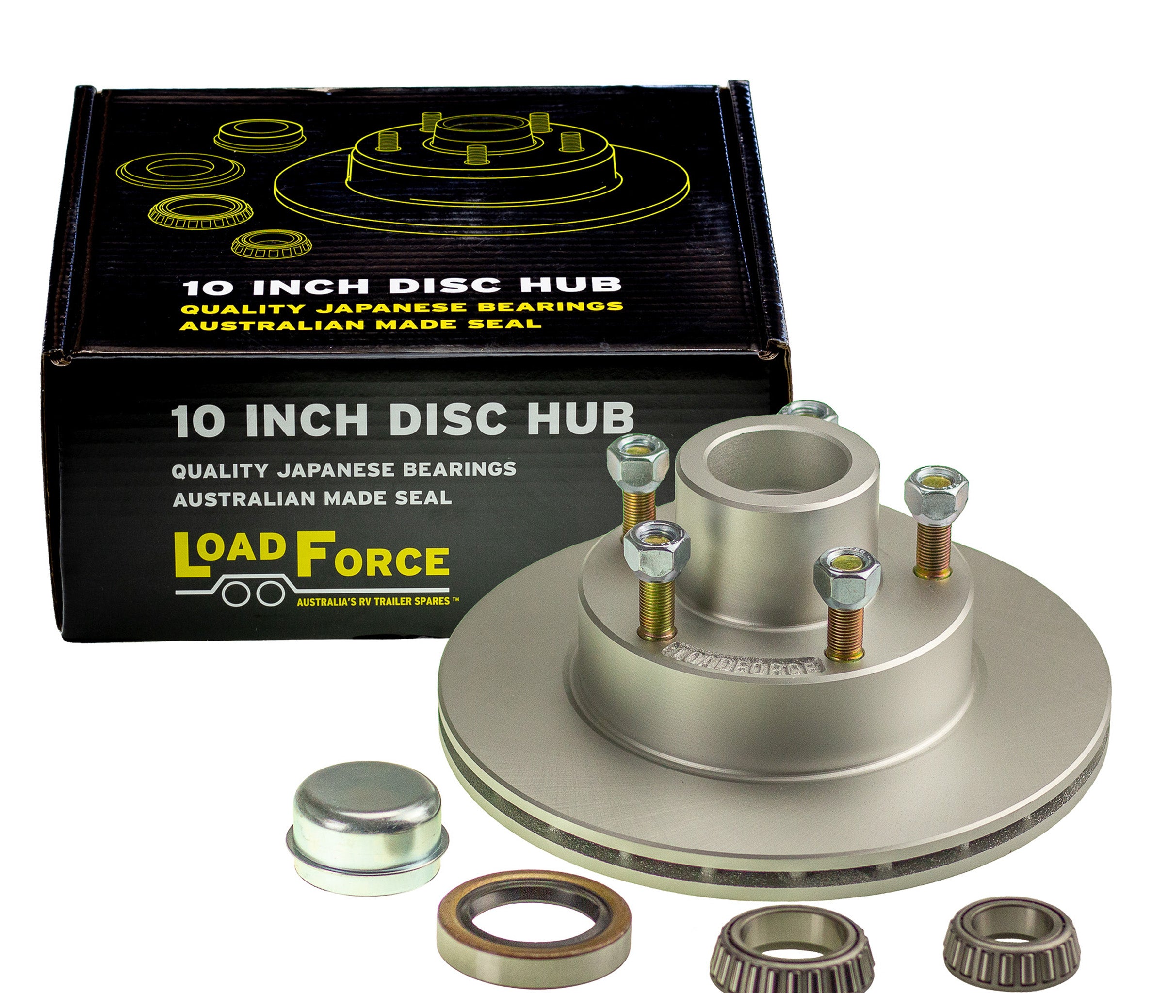 ventilated disc brake hub 9.6 inch x 3/4 inch Ford 5 stud USA 1.8t bearing dacromet