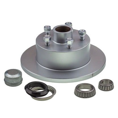 trailer disc brake hub 10 x 5/8 inch HQ 5 stud slimline (Ford) bearing Dacromet