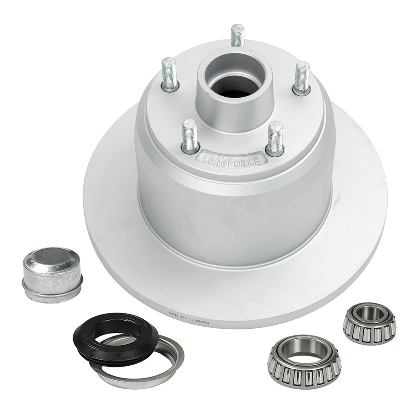 Velox disc hub 10 inch HT 5 stud slimline (Ford) bearing dacromet