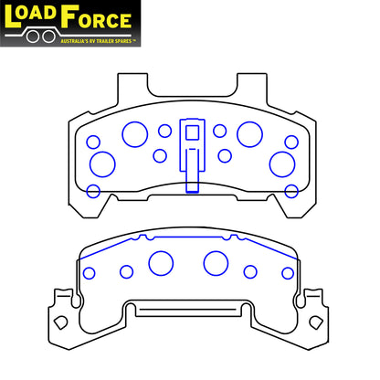 disc brake pad set for T225 and Kodiak 225 - Trailer Spares Direct