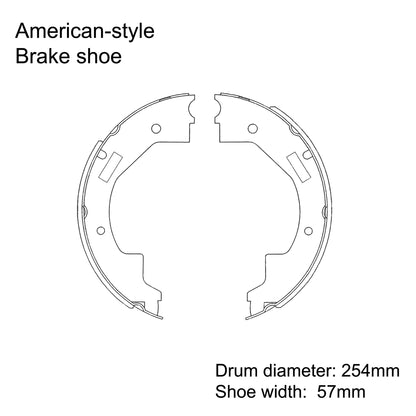 10 x 2.25 inch American Dexter electric brake shoes set of 4