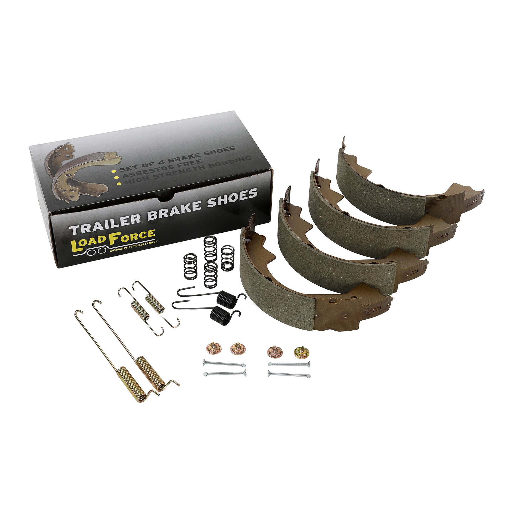 10 x 2.25 inch standard Australian electric brake shoe set of 4 - Trailer Spares Direct