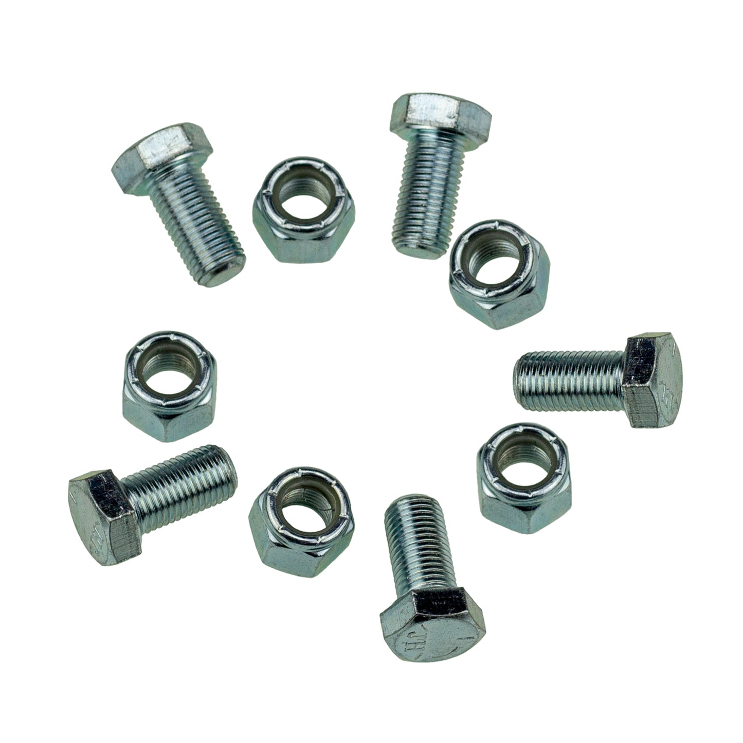 Nyloc nut and bolt kit for 12 inch backing plate