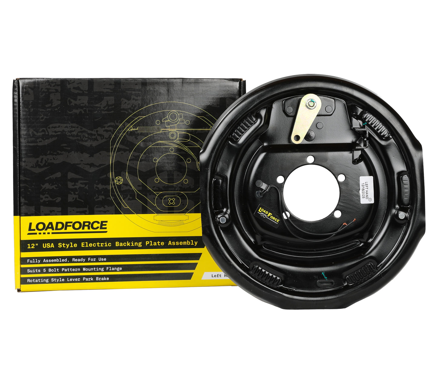 LoadForce 12" USA Electric Backing Plate Assembly LH