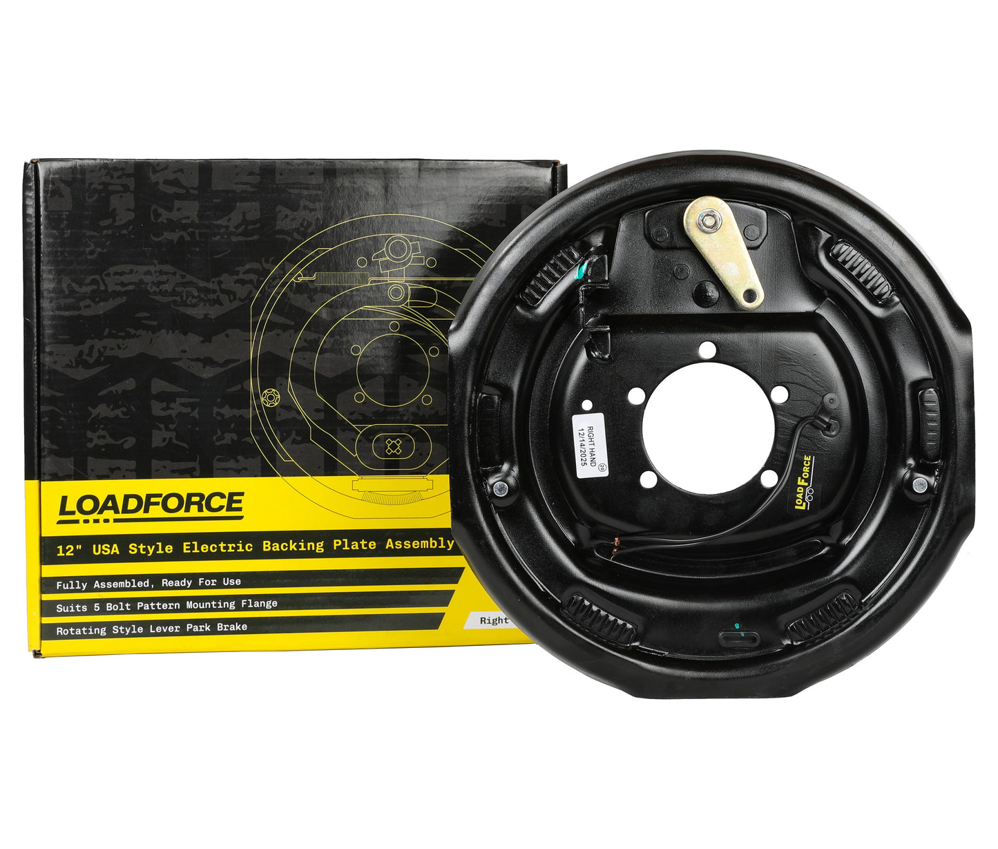LoadForce 12" USA Electric Backing Plate Assembly RH