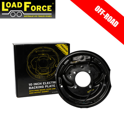 10 inch Off Road Electric Backing Plate Assembly Right Hand - Trailer Spares Direct