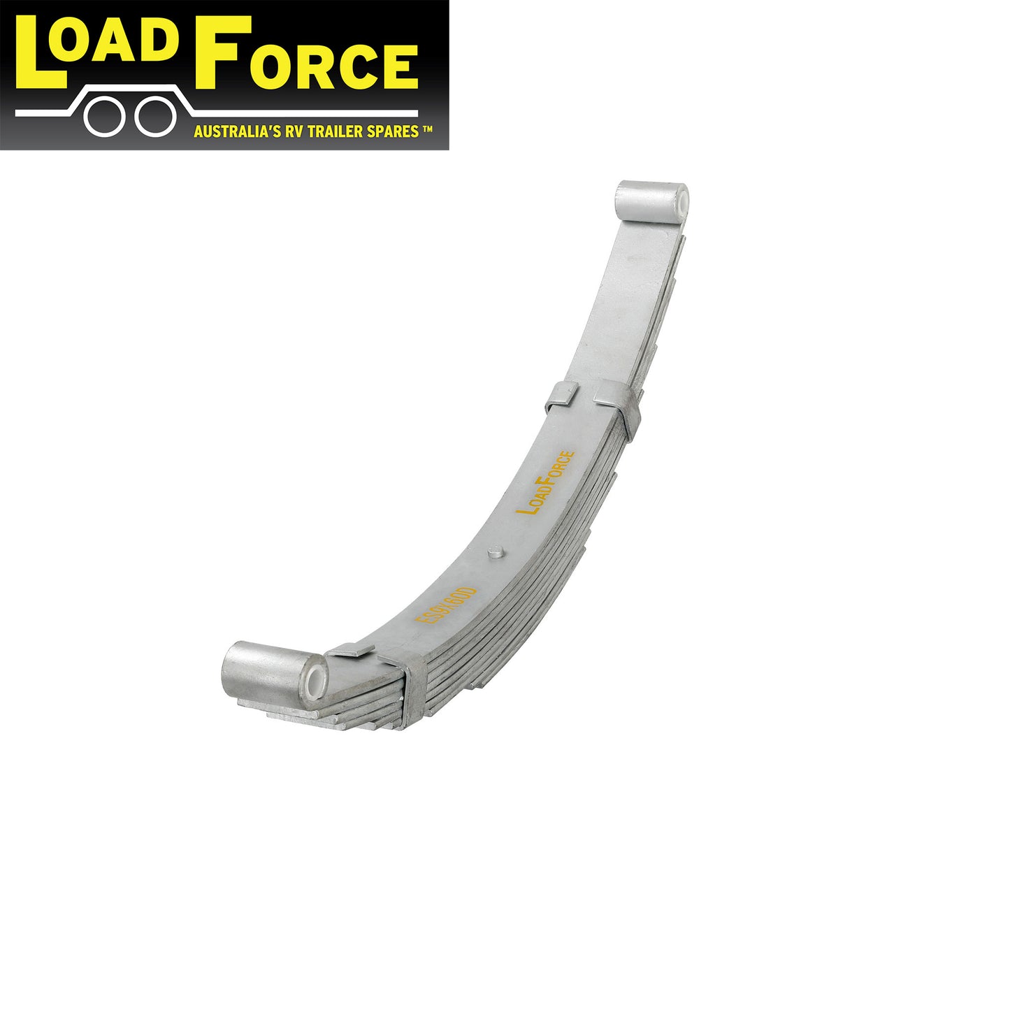 Offset 9 Leaf 60mm Eye to Eye Spring Dacromet 685mm Long (2700kg rated per pair) - Trailer Spares Direct