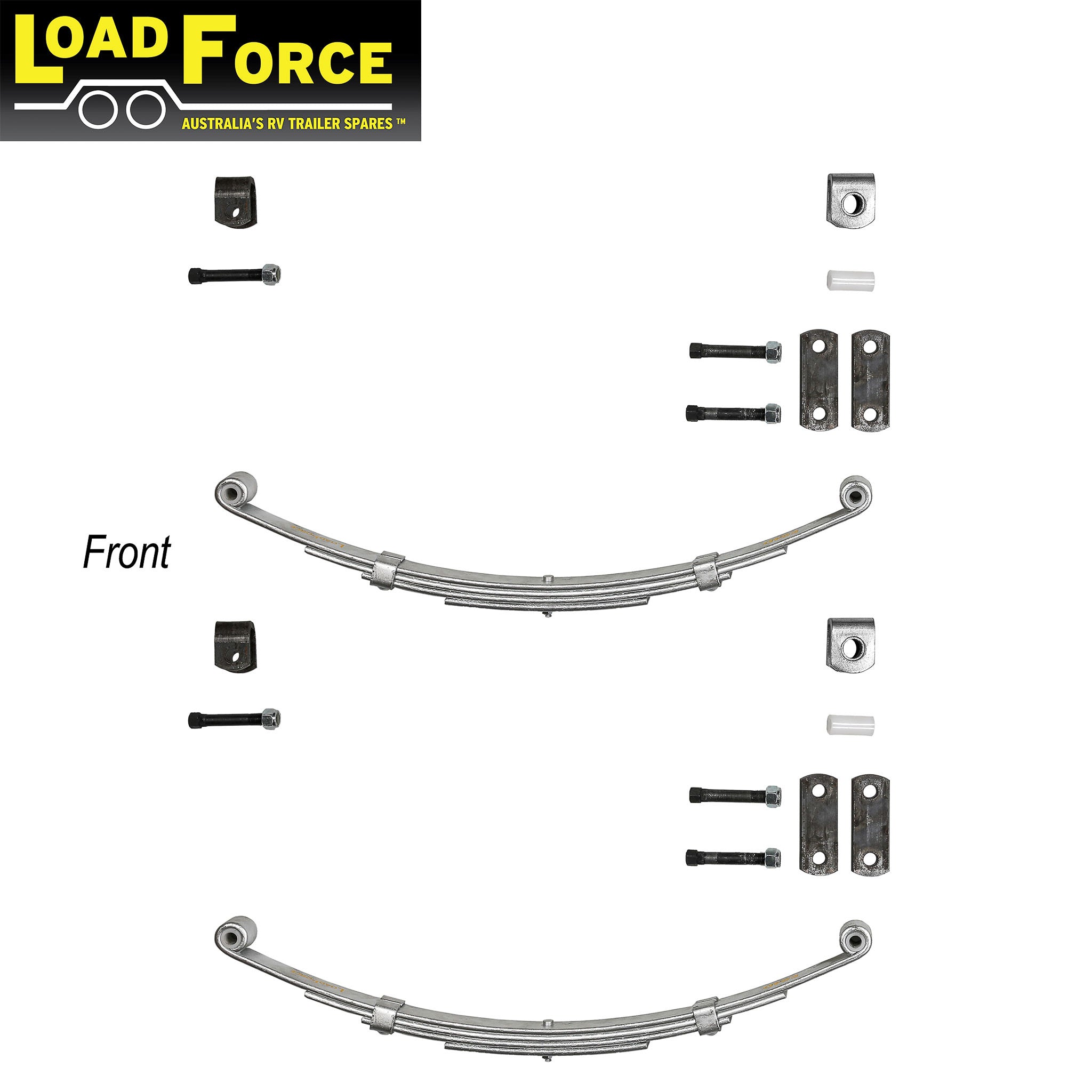 Shackle spring kit 1100kg for single axle trailer