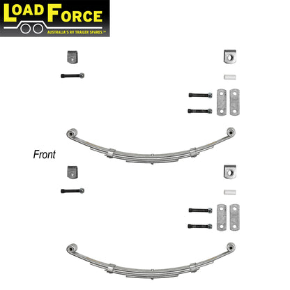Shackle spring kit galvanised 1100kg rated single axle marine trailer - Trailer Spares Direct