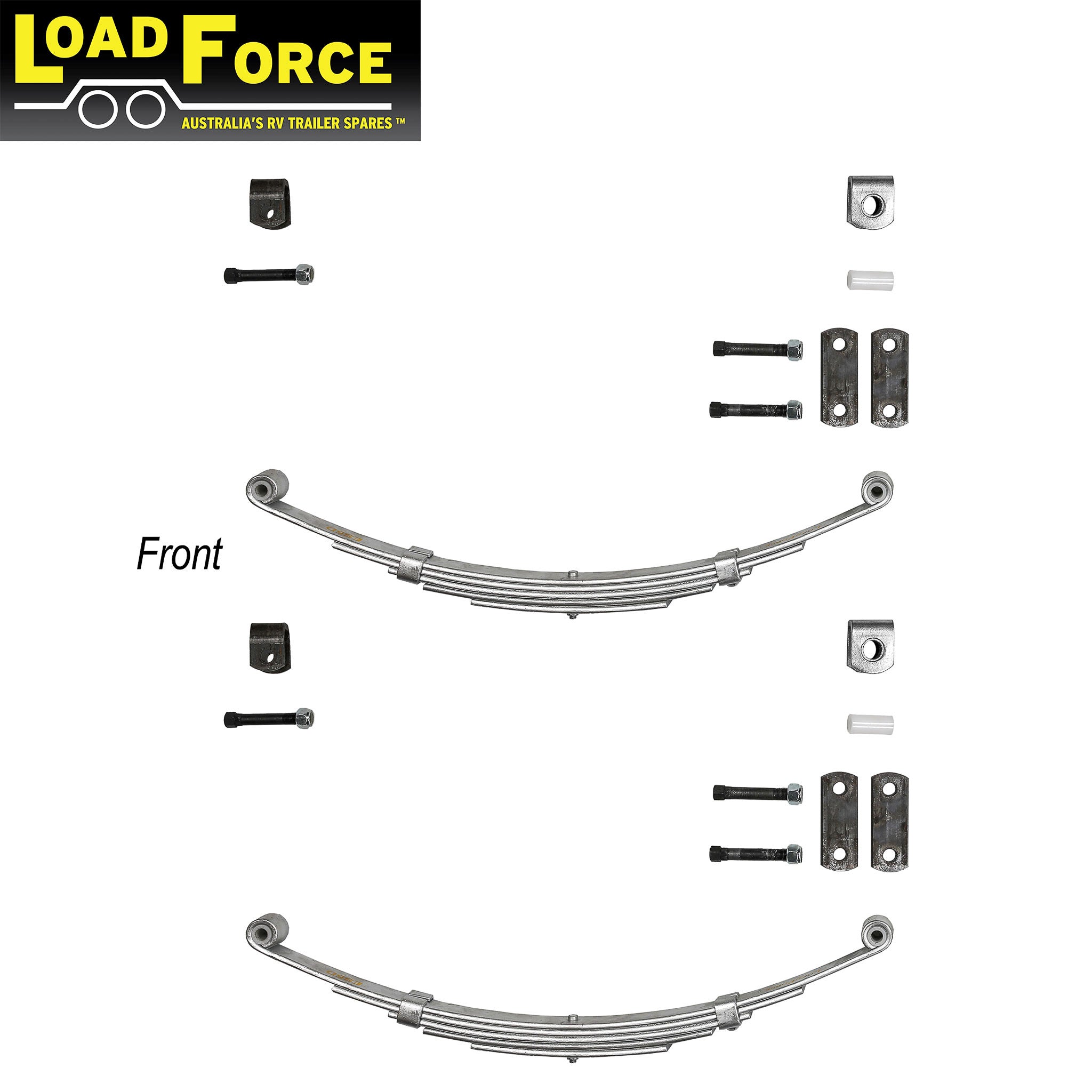 Shackle spring kit for 1300kg rated single axle trailer