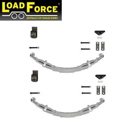 7 Leaf 60mm Dacromet Off Road Rebound Spring Kit 1500kg - Trailer Spares Direct