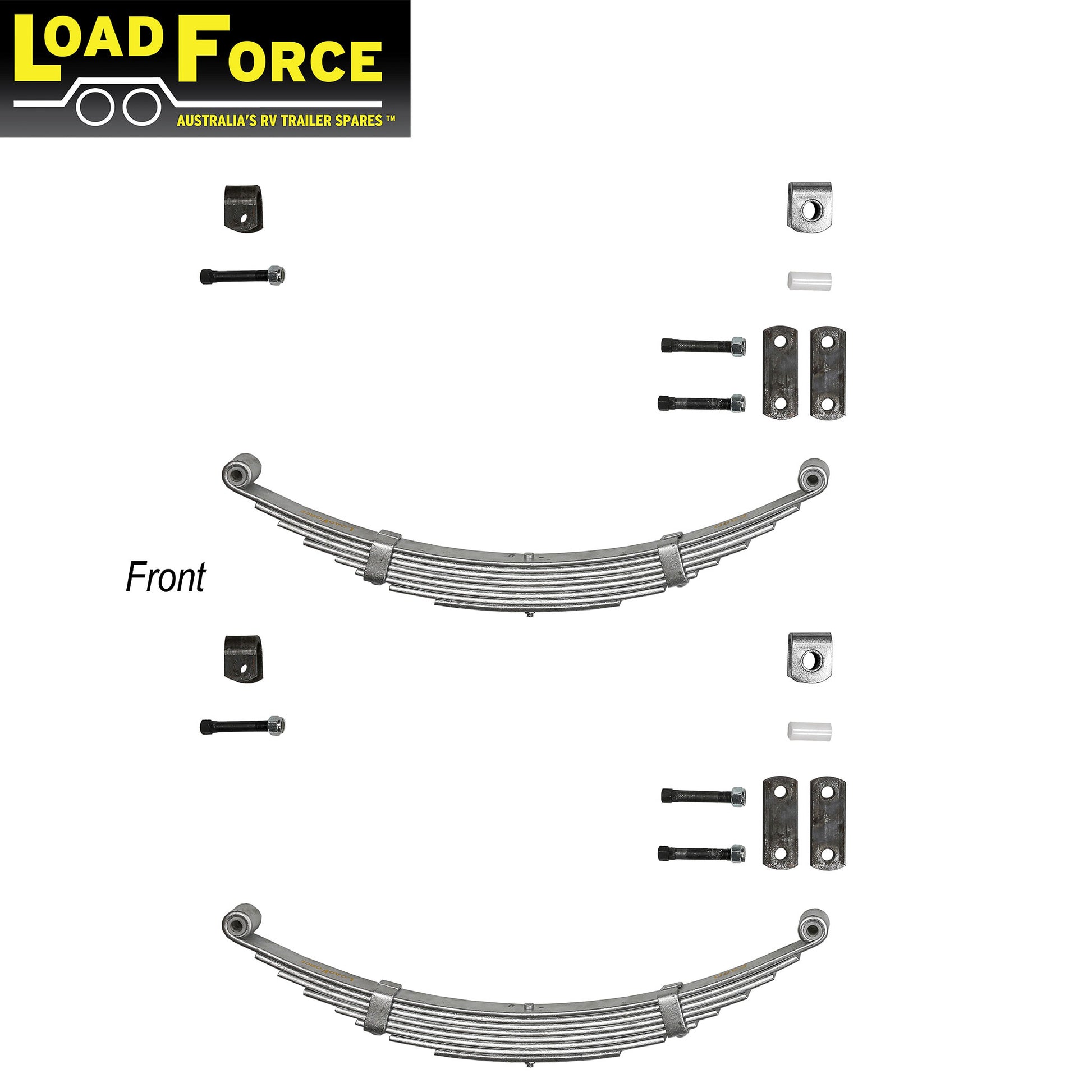 Shackle spring kit 1900kg for single axle trailer - Trailer Spares Direct