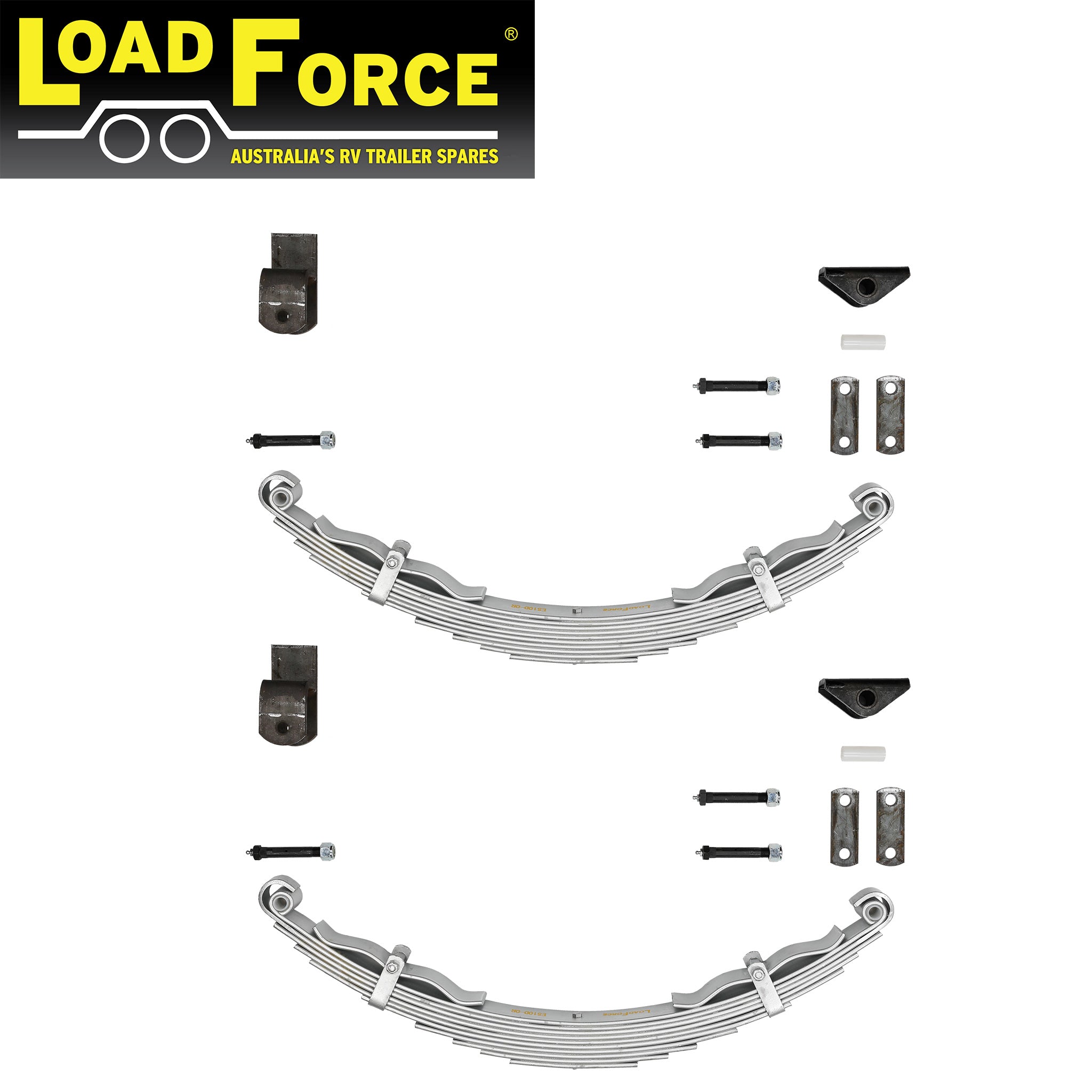 LoadForce 10 Leaf 60mm Dacromet Off Road Rebound Spring Kit 2500kg