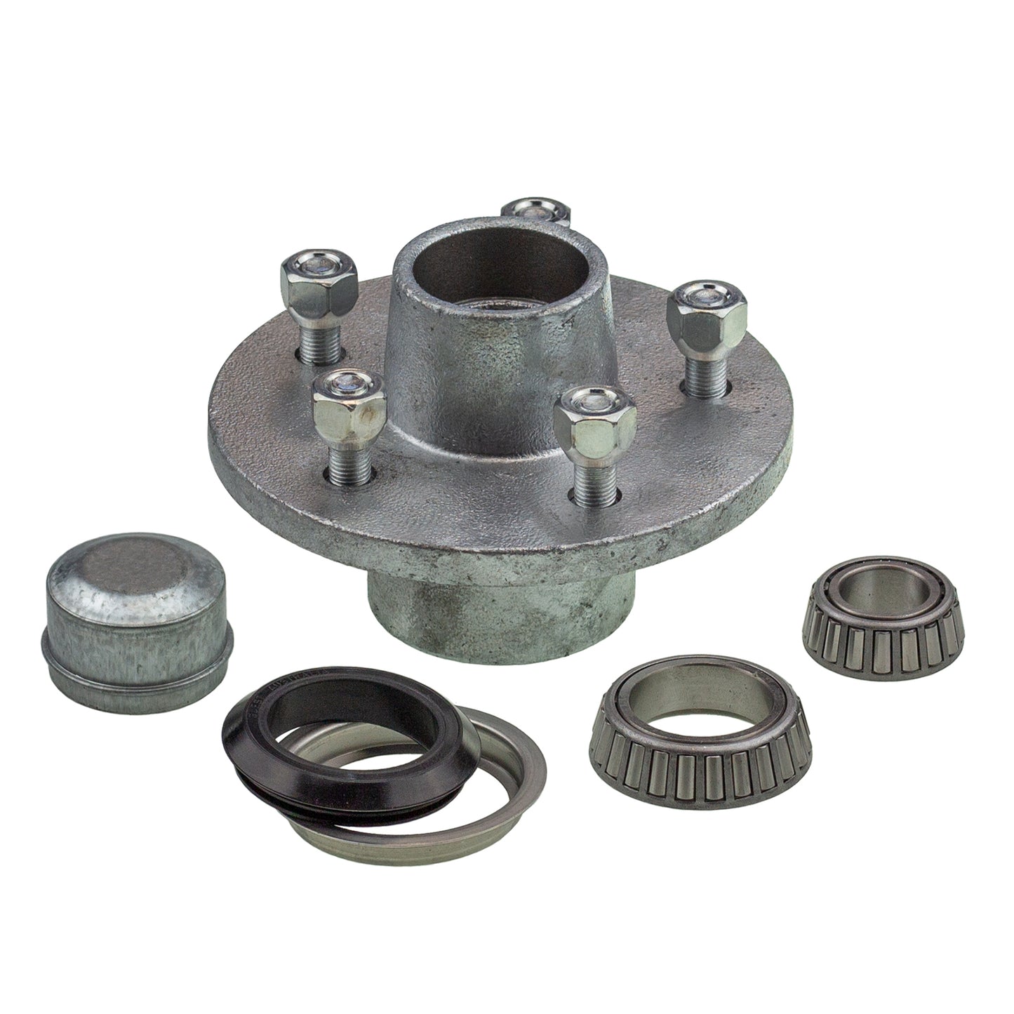 6 inch lazy hub assembly Ford 5 stud LM (Holden) bearing - galvanised