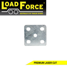 U-bolt Fish Plate 10mm galvanised for 45mm wide springs and 5/8 inch U-bolts - Trailer Spares Direct