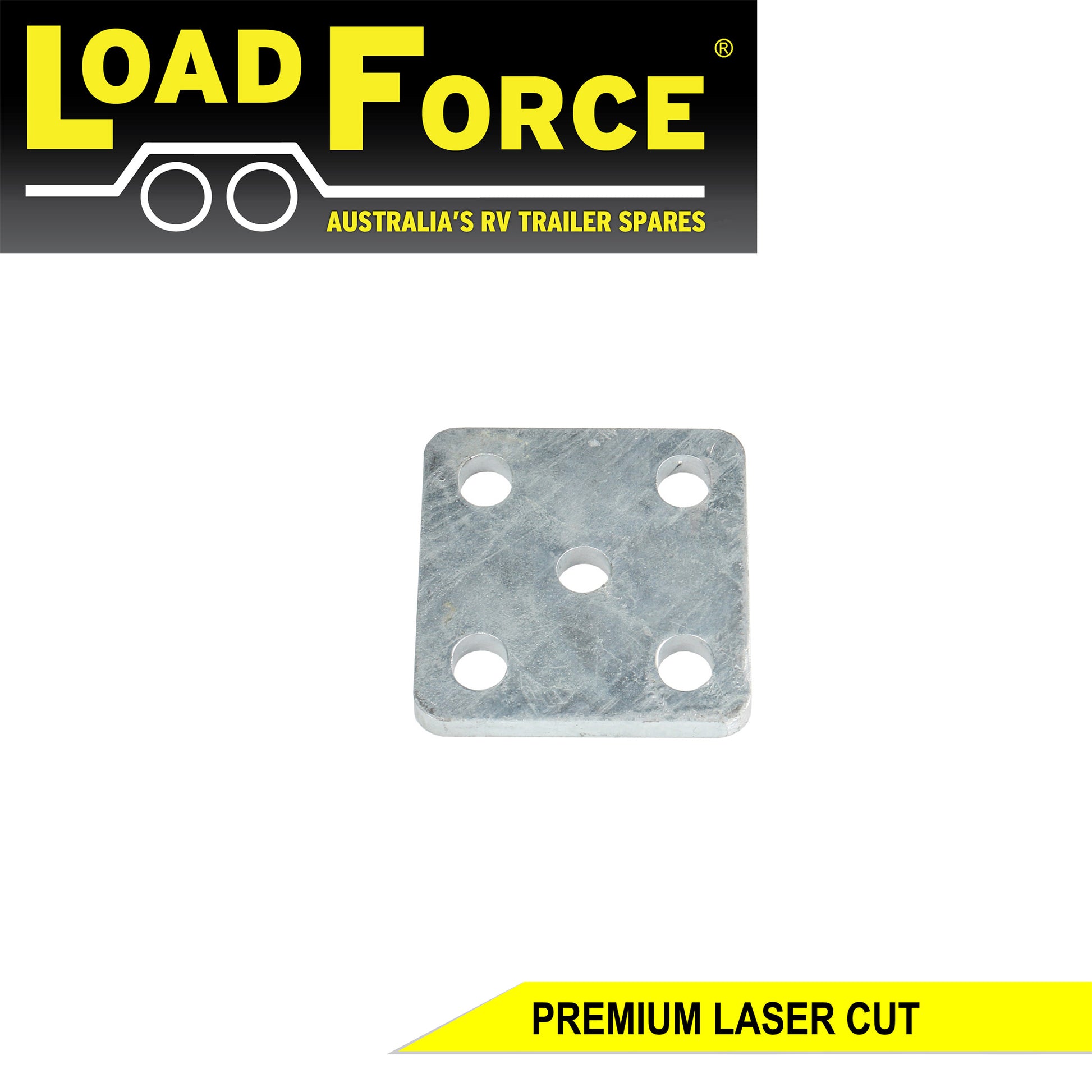 U-bolt Fish Plate 10mm galvanised for 45mm wide springs and 5/8 inch U-bolts - Trailer Spares Direct