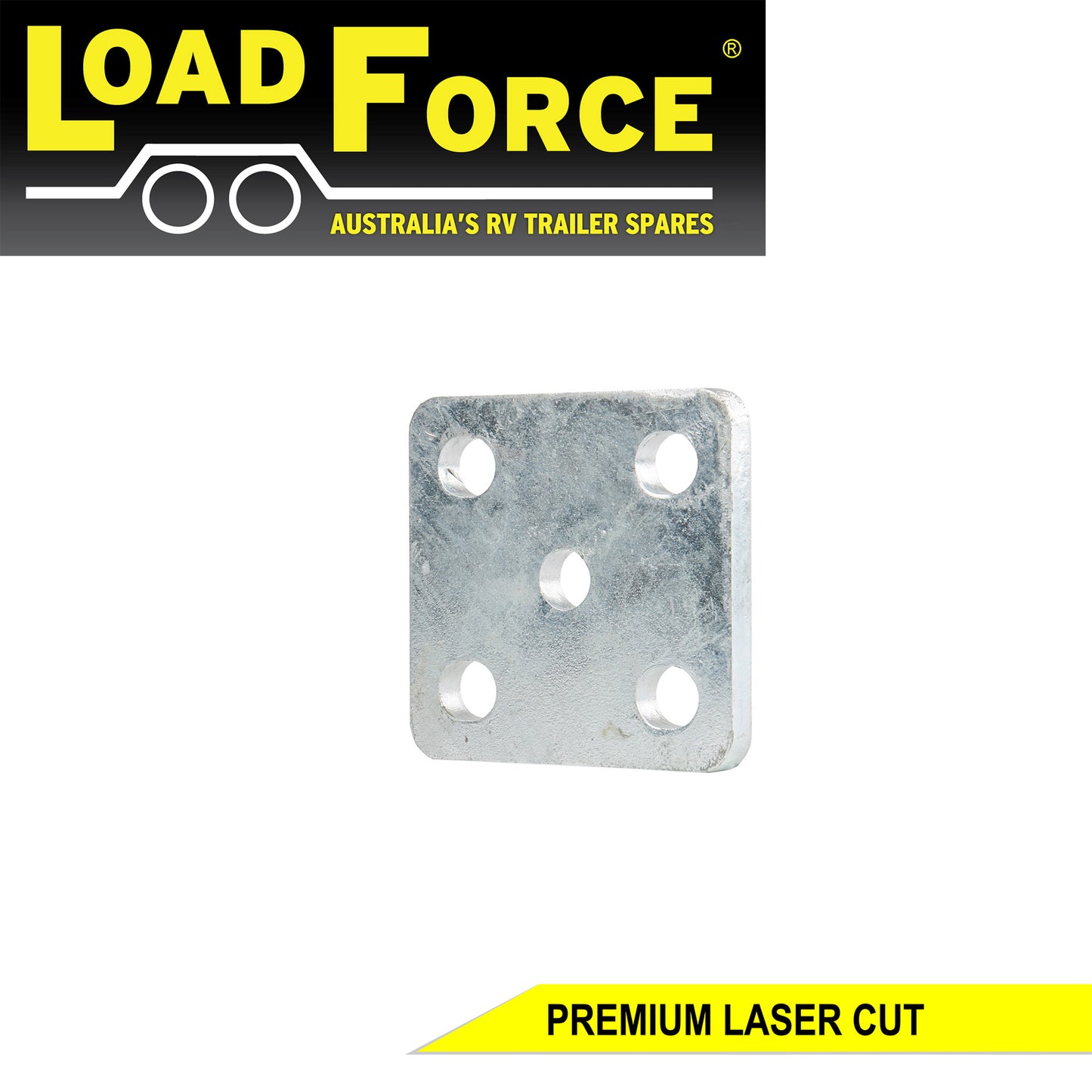 U-bolt Fish Plate 10mm galvanised for 45mm wide springs and 5/8 inch U-bolts - Trailer Spares Direct