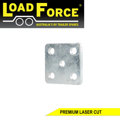 U-bolt Fish Plate 10mm galvanised for 45mm wide springs and 5/8 inch U-bolts - Trailer Spares Direct