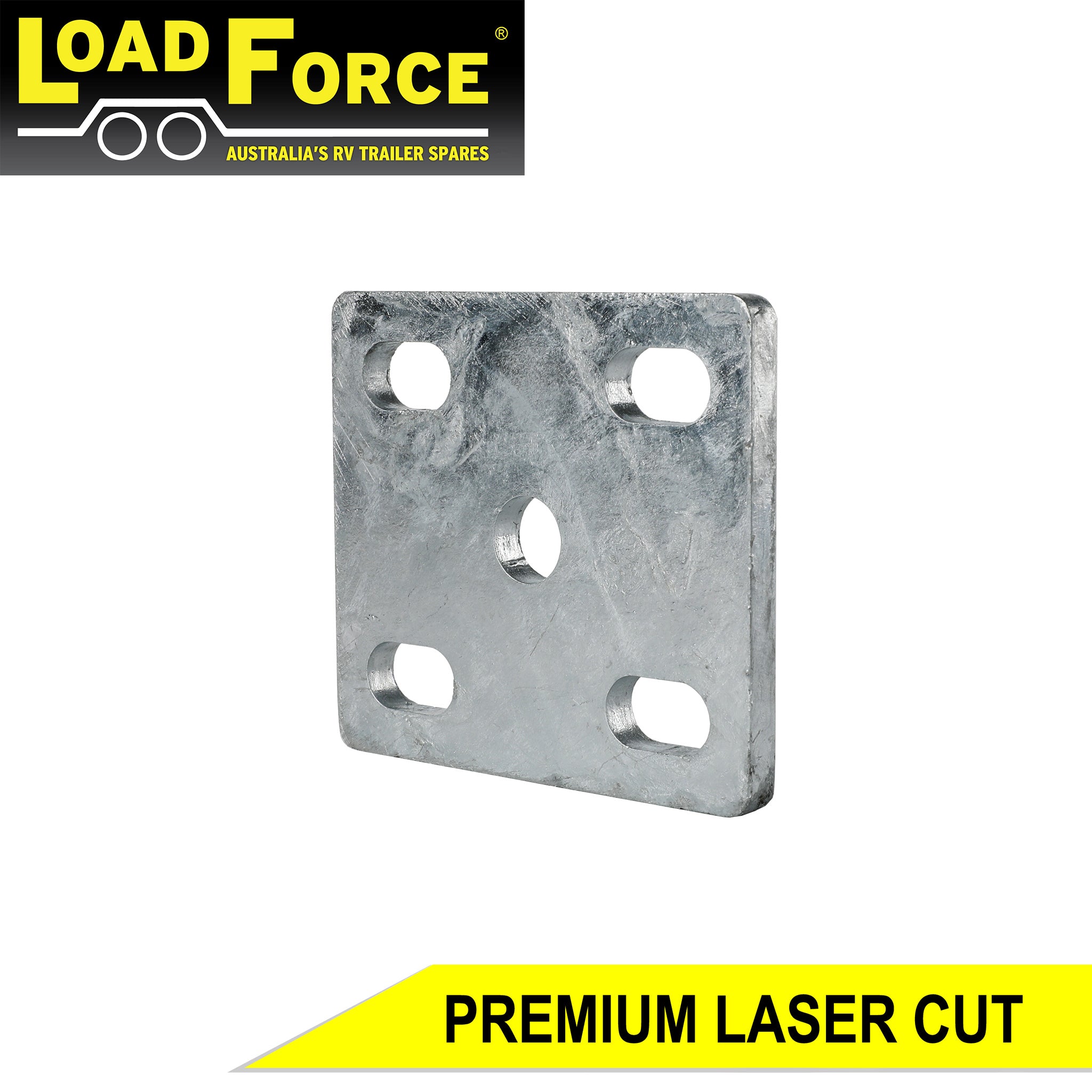 U-bolt Fish Plate 8mm Galvanised Laser Cut for 45mm wide Springs.