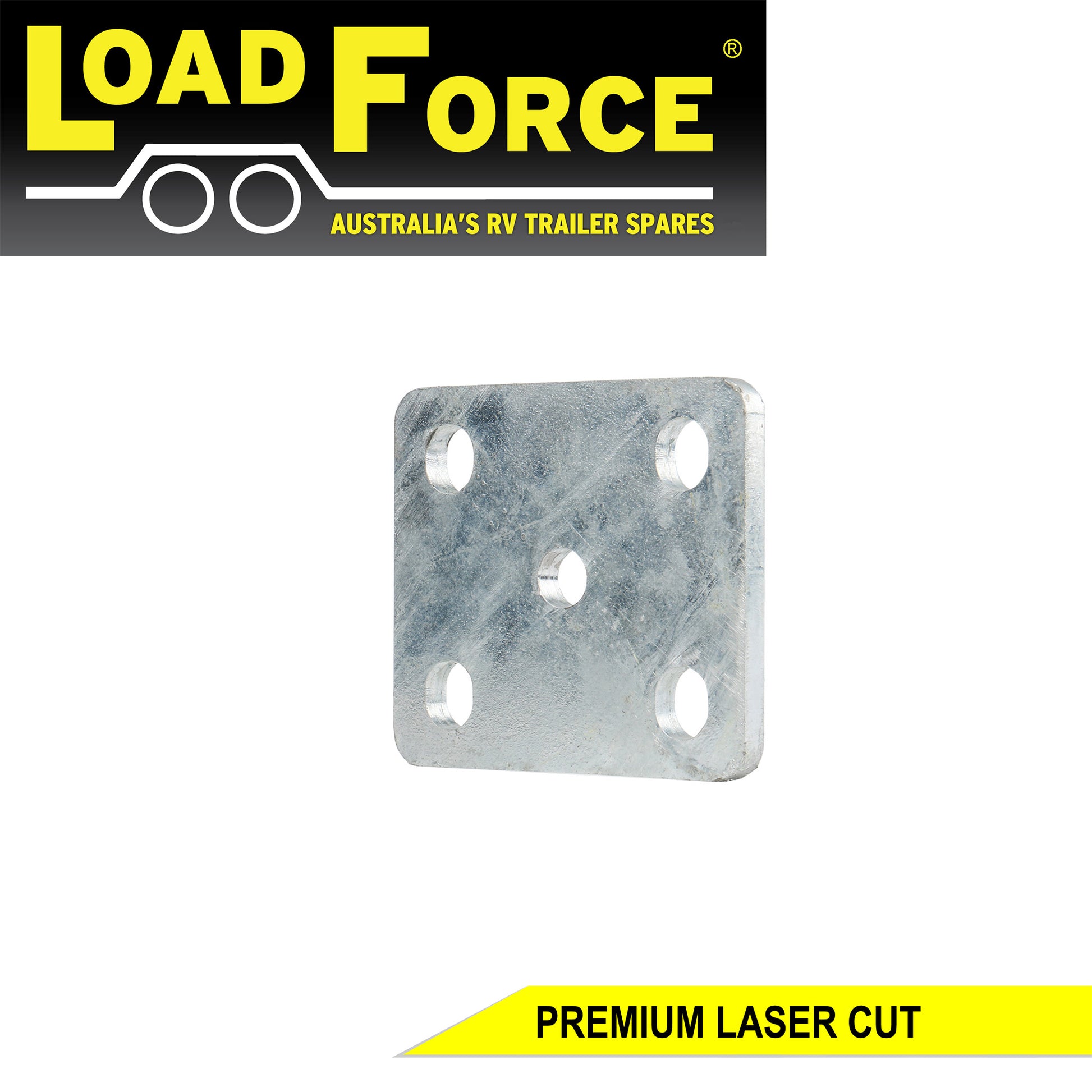 U-bolt fish plate 10mm galvanised for 60mm wide springs and 5/8 inch U-bolts - Trailer Spares Direct