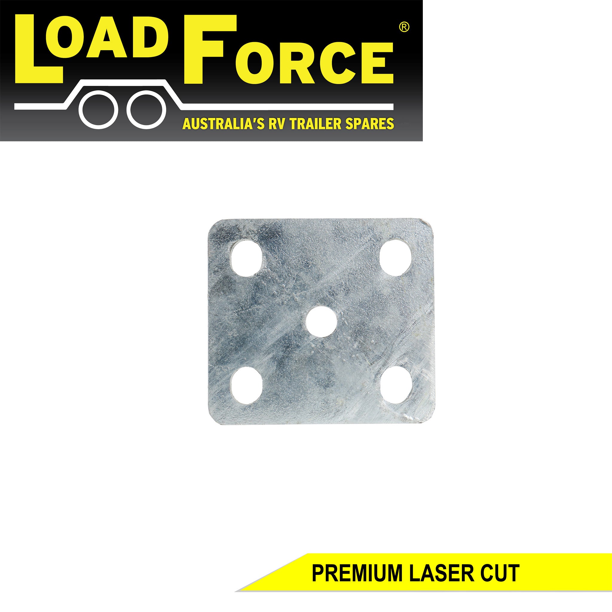 U-bolt fish plate 10mm galvanised for 60mm wide springs and 5/8 inch U-bolts