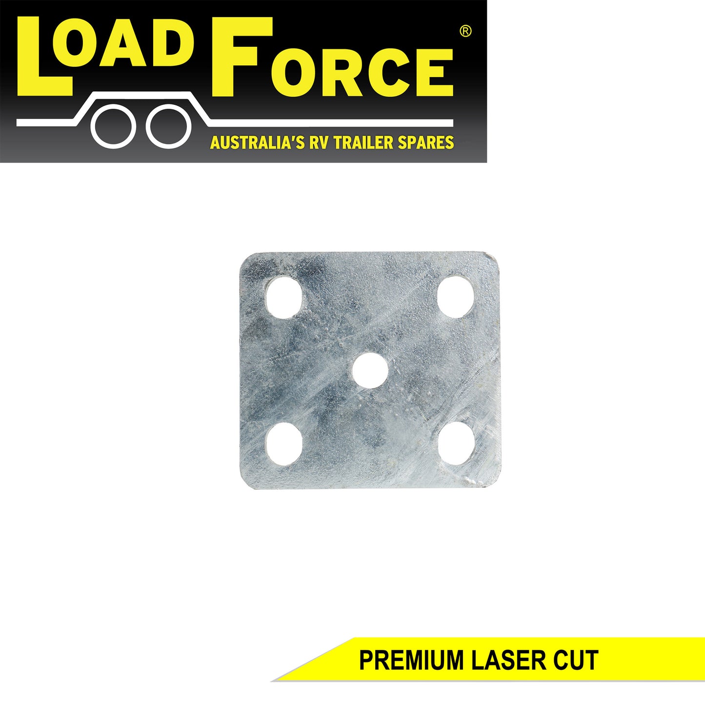 U-bolt fish plate 10mm galvanised for 60mm wide springs and 5/8 inch U-bolts - Trailer Spares Direct