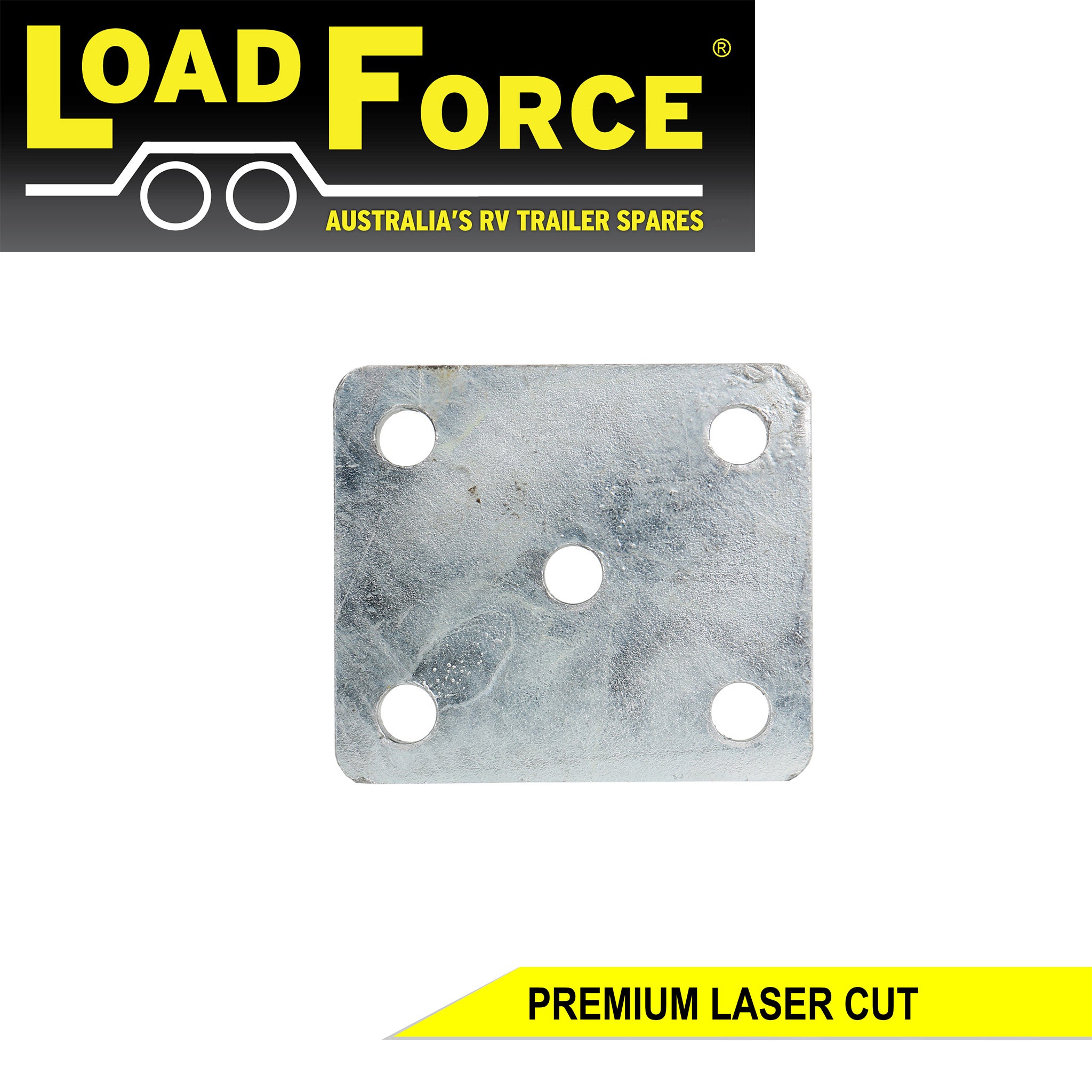 U-bolt Fish Plate 12mm Galvanised for 60mm wide Spring and 75mm Axles