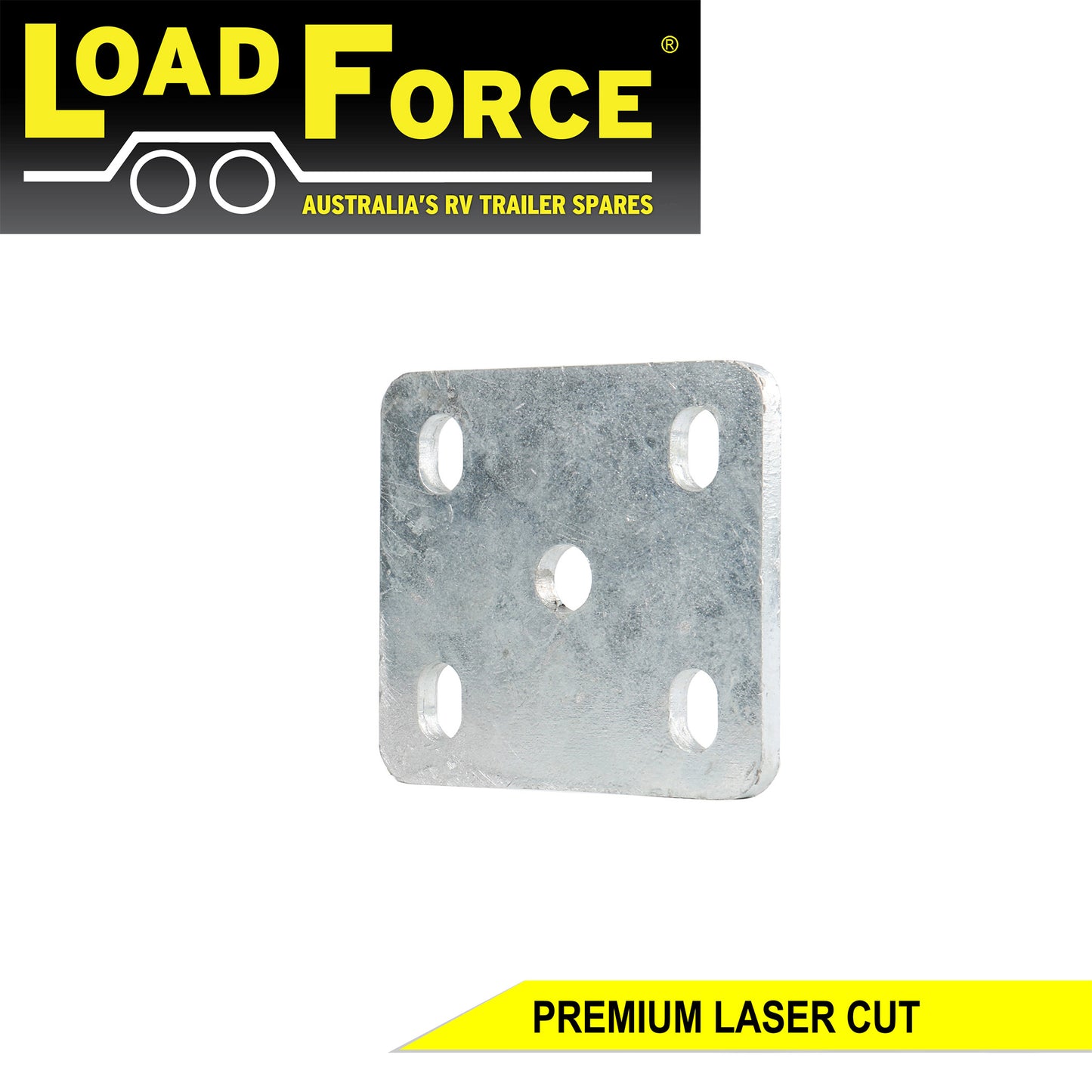 U-bolt fish plate 8mm galvanised for 60mm wide springs and 1/2 inch U-bolts - Trailer Spares Direct