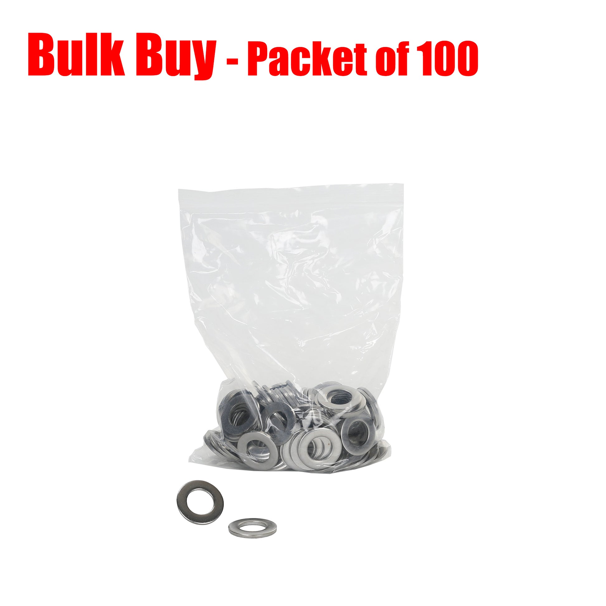 Flat Washer Stainless Steel 18x34x3mm. Pack of 100. - Trailer Spares Direct