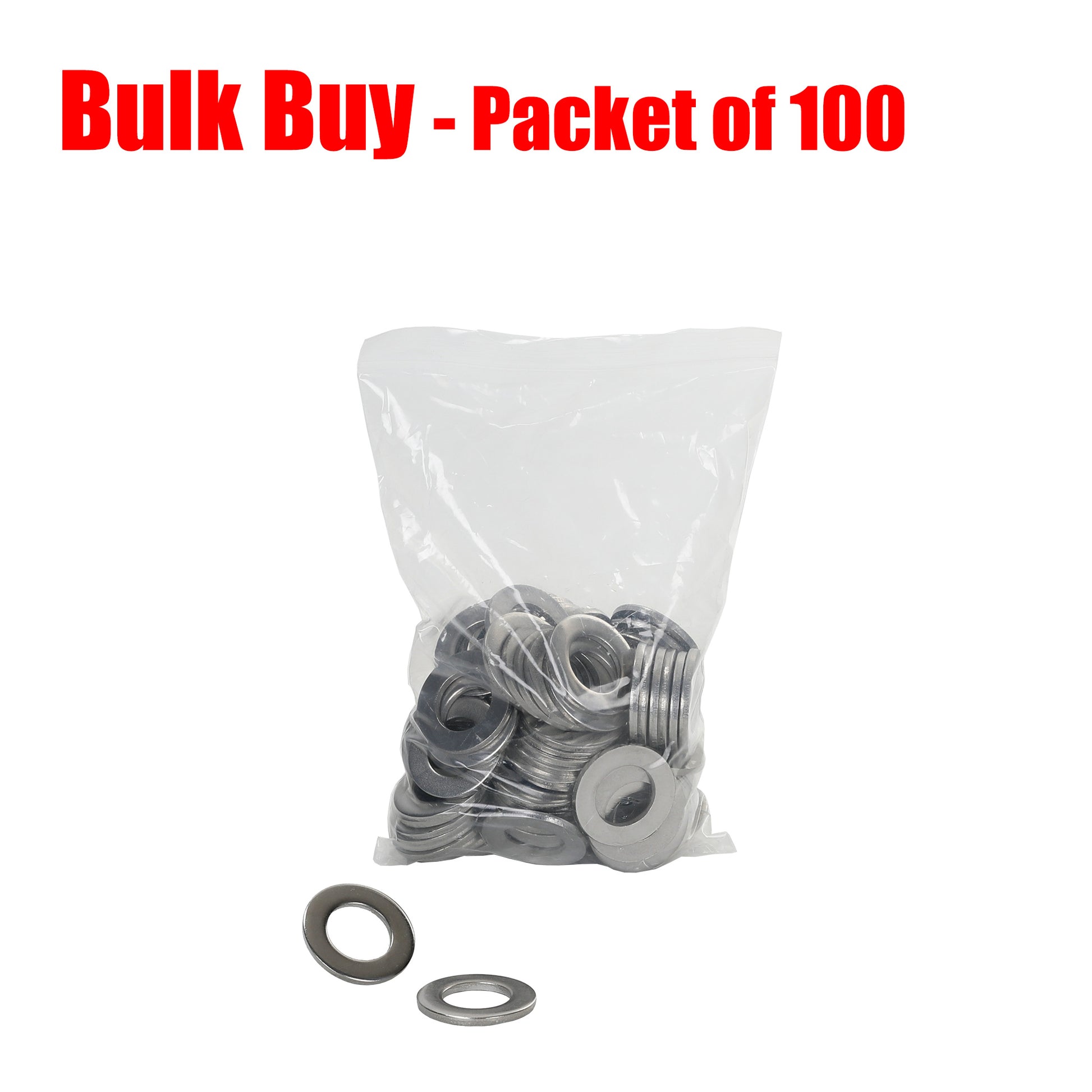 Flat Washer Stainless Steel 24x44x4mm. Pack of 100. - Trailer Spares Direct