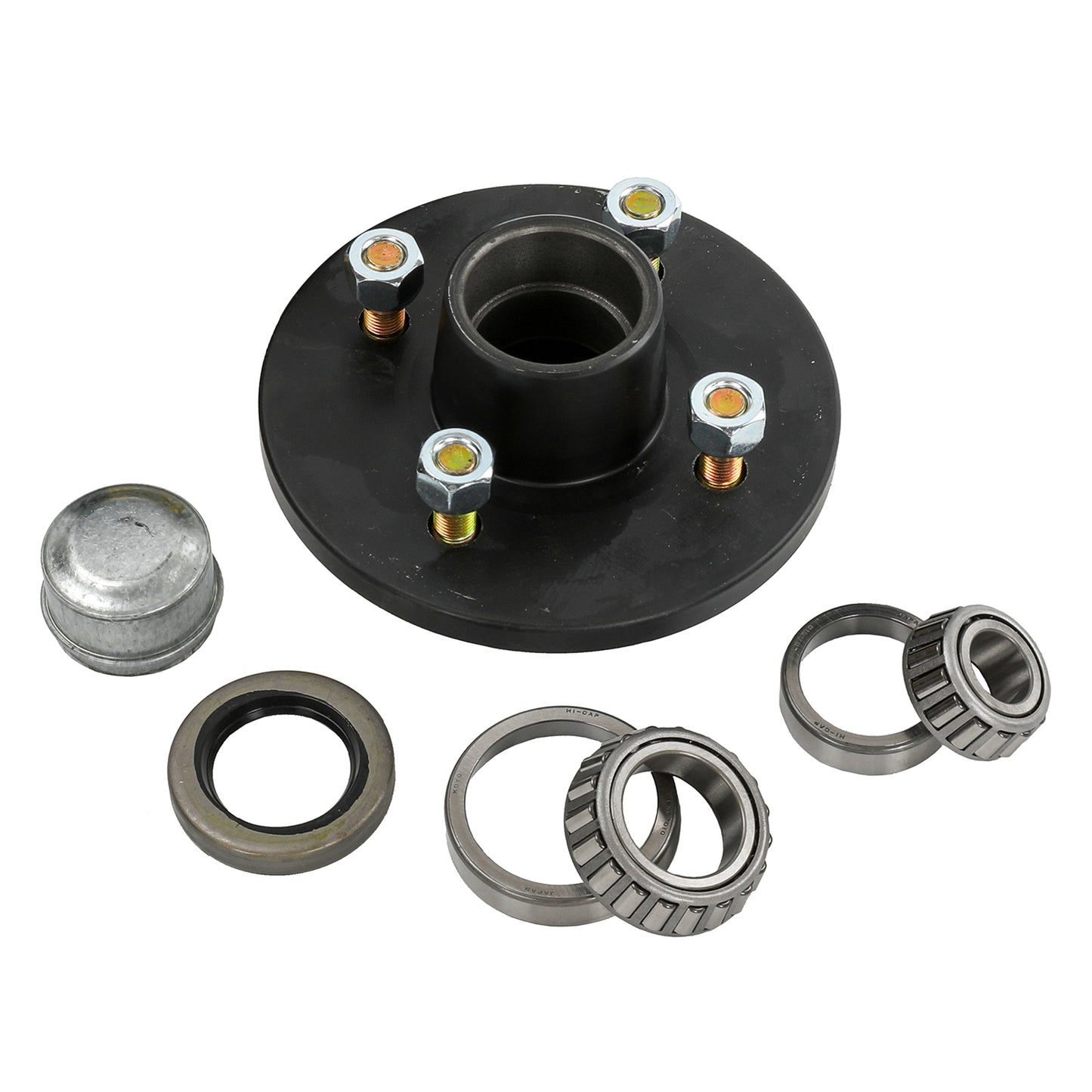 6 inch lazy hub assembly Gemini 4 stud LM (Holden) bearing