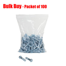 Hex Bolt 2.5"x 0.5" Grade 8 Zinc. Pack of 100. - Trailer Spares Direct