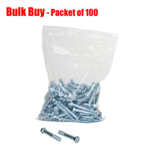 Hex Bolt 3.5"x 0.5" Grade 8 Zinc. Pack of 100. - Trailer Spares Direct