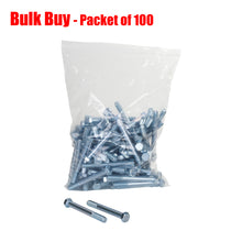 Hex Bolt 4.5"x 0.5" Grade 8 Zinc. Pack of 100. - Trailer Spares Direct