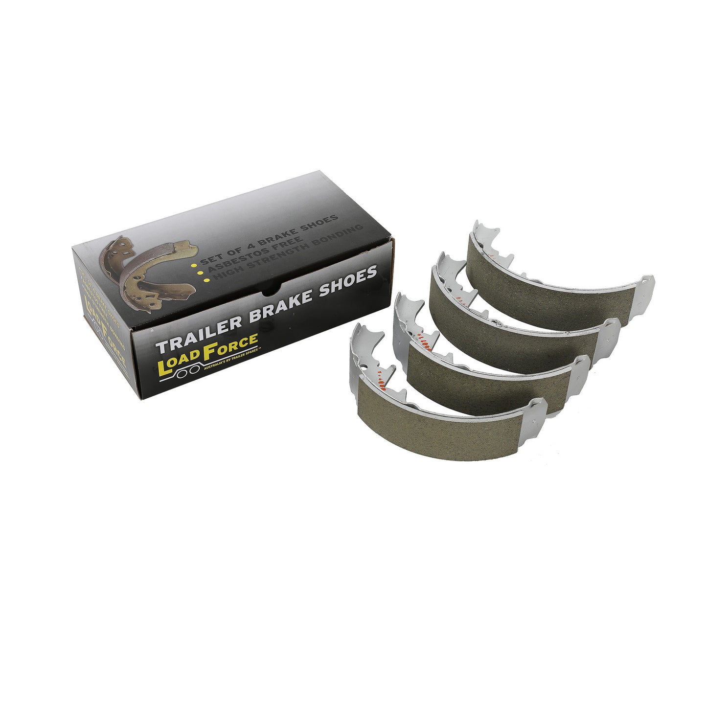 10 inch hydraulic brake shoes dacromet coated set of 4 - Trailer Spares Direct