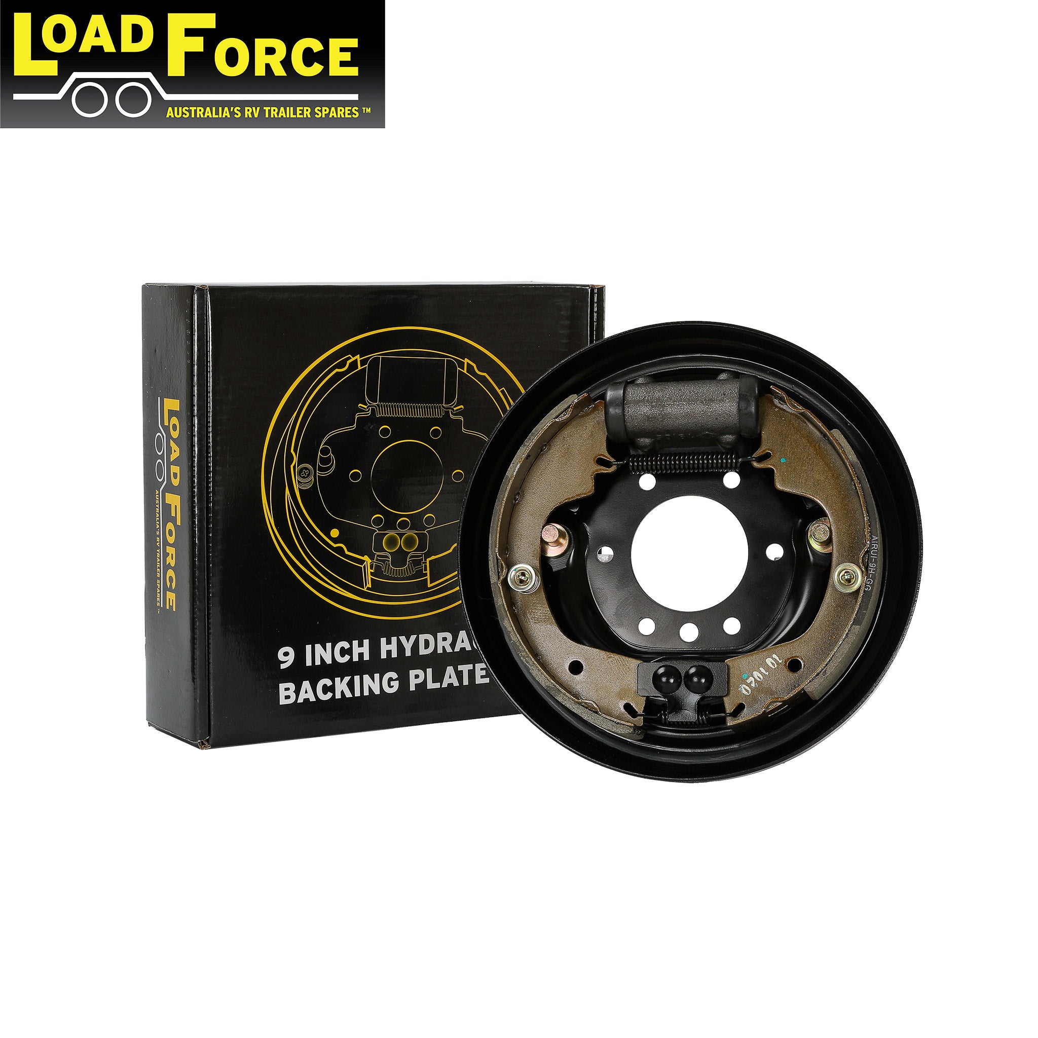 LoadForce 9 inch trailer hydraulic backing plate assembly left hand