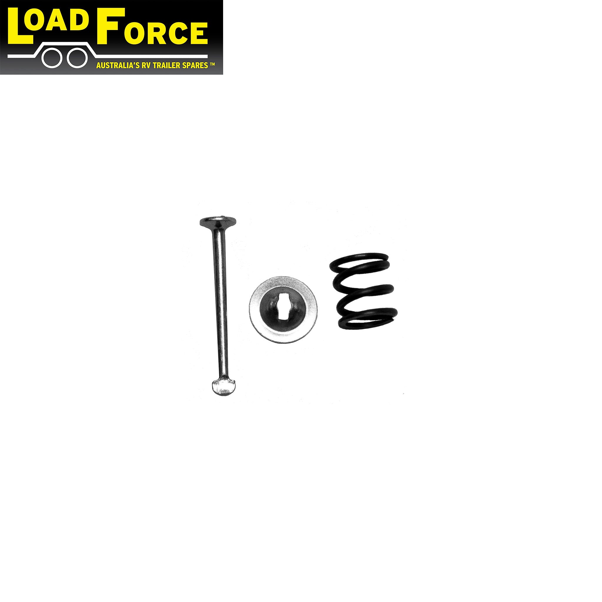 Brake shoe retaining pin, spring and cup for 9 inch mechanical & hydraulic