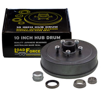 hub drum 10 x 2.25 inch HT 5 stud with slimline (Ford) bearing - Trailer Spares Direct