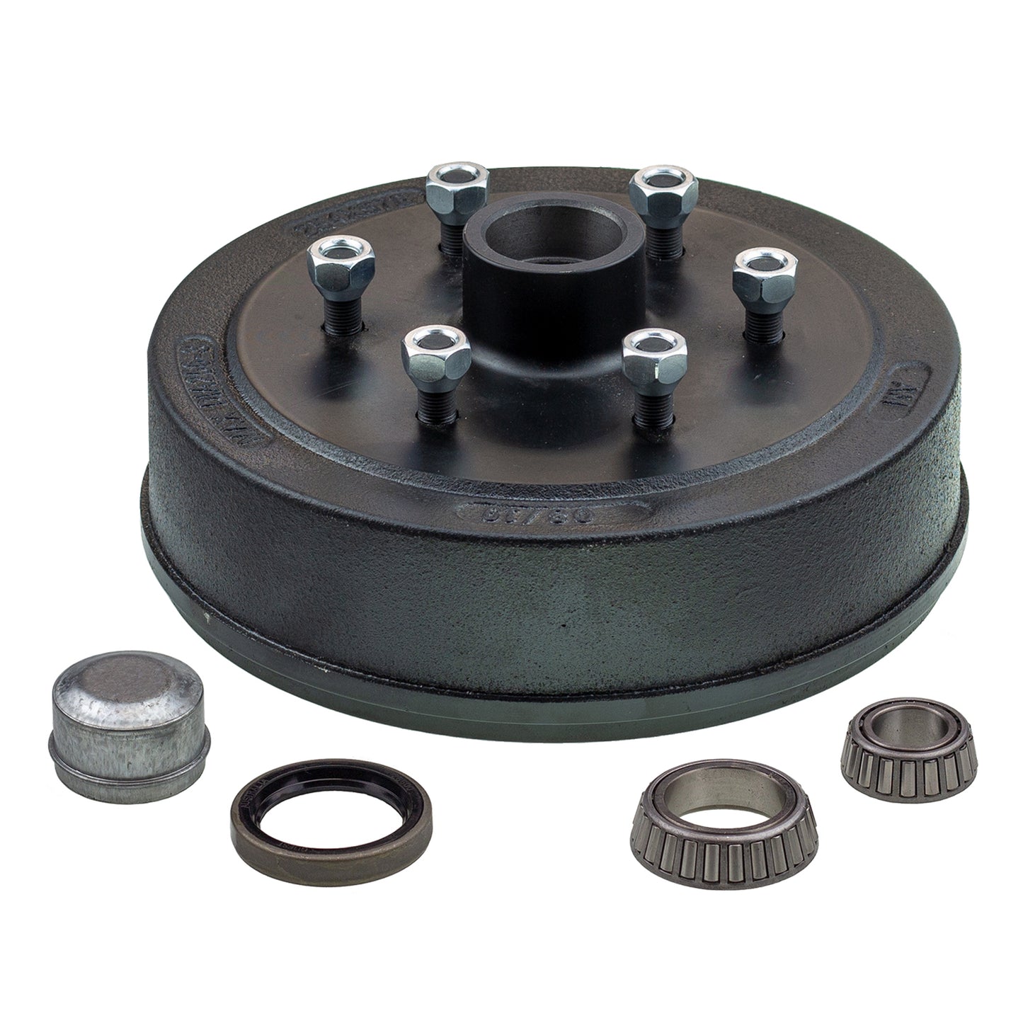 Hub drum 10 x 2.25 inch 6 stud with slimline (Ford) bearing