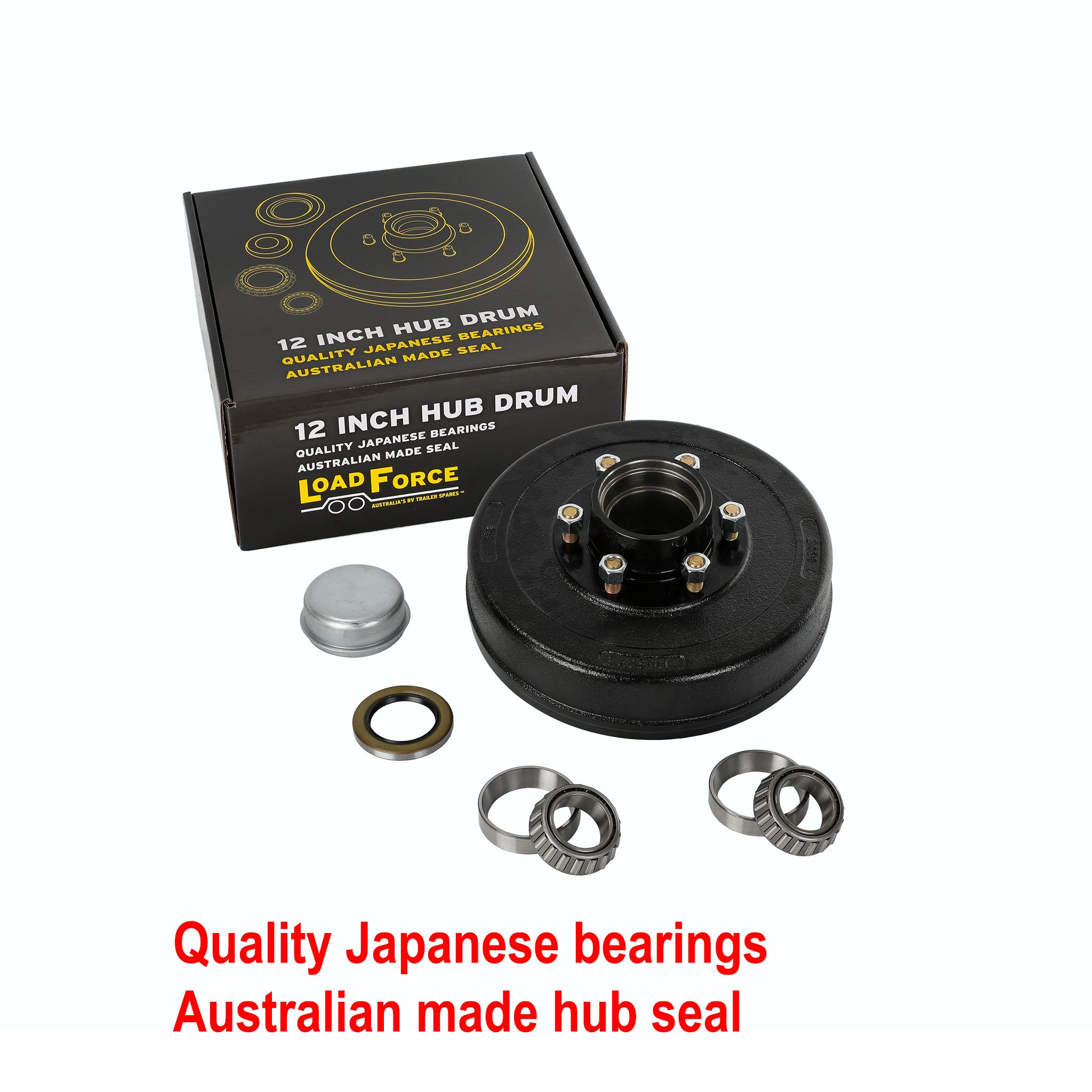 LoadForce Hub Drum 12x2 inch 6 Stud HDP Parallel 25590/20 Japan Bearing