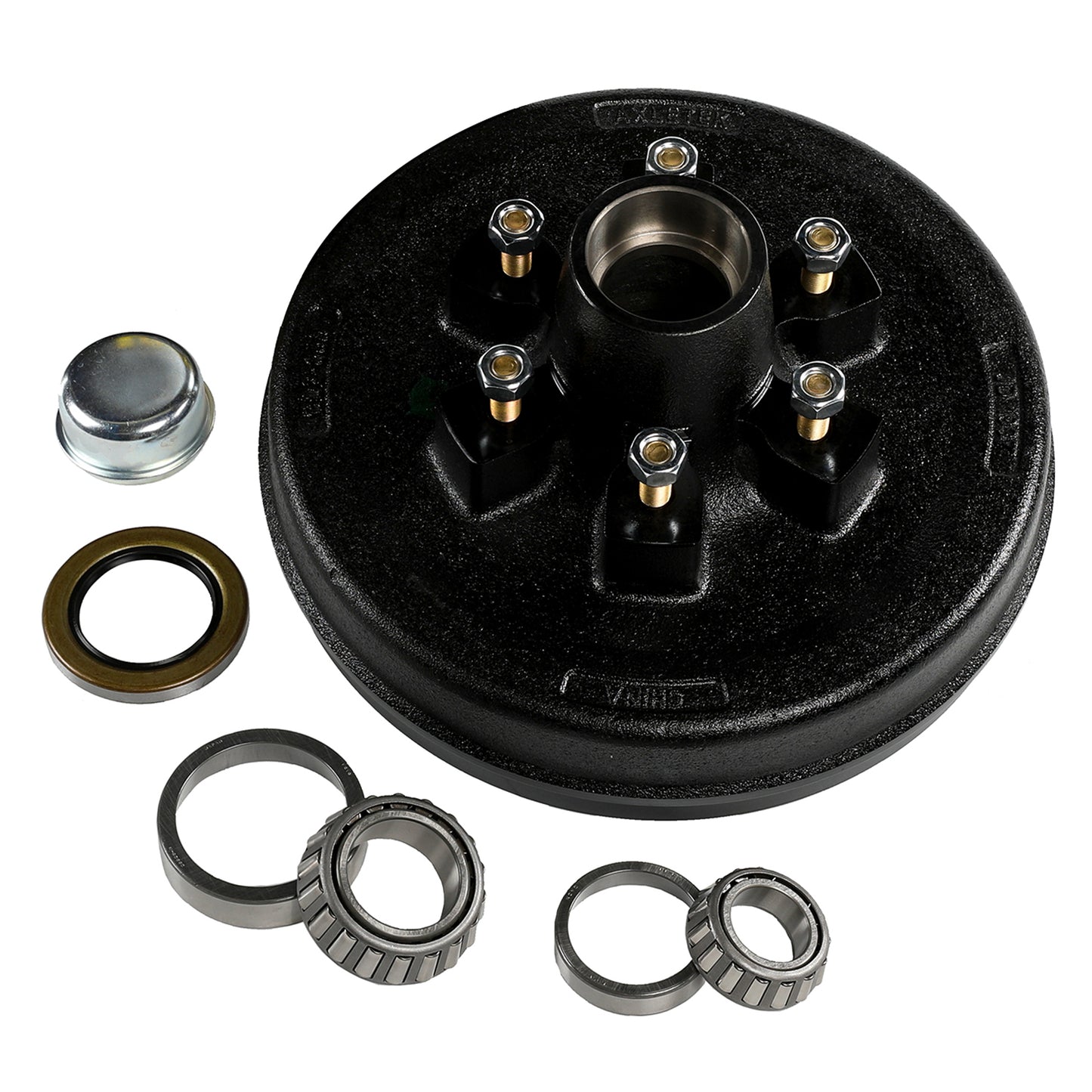 Hub Brake Drum 12 x 2 inch 6 stud with American Dexter 5200-6000lb bearing