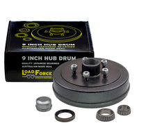 hub drum 9 x 1.75 inch Commodore 5 stud with LM (Holden) bearing - Trailer Spares Direct