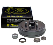 hub drum 9 x 1.75 inch Commodore 5 stud with slimline (Ford) bearing - Trailer Spares Direct
