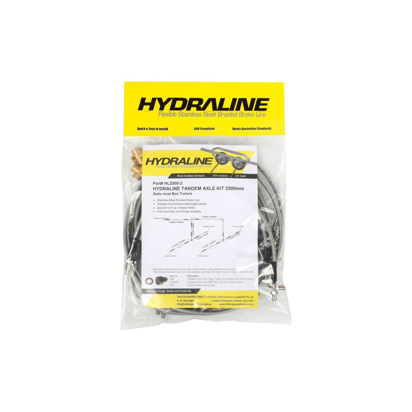 Tandem axle HydraLine kit with 2500mm lead line