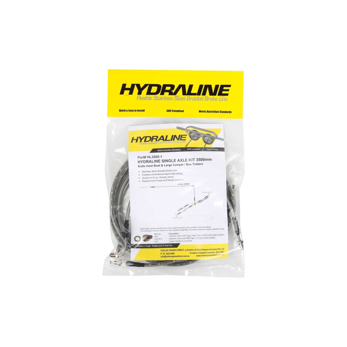 Single axle HydraLine kit with 3500mm lead line