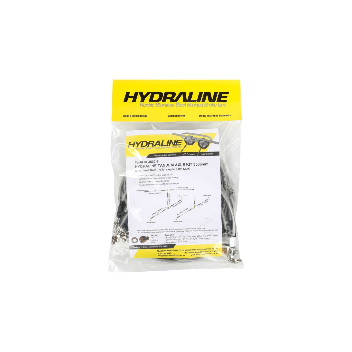 Tandem axle HydraLine kit with 3500mm lead line