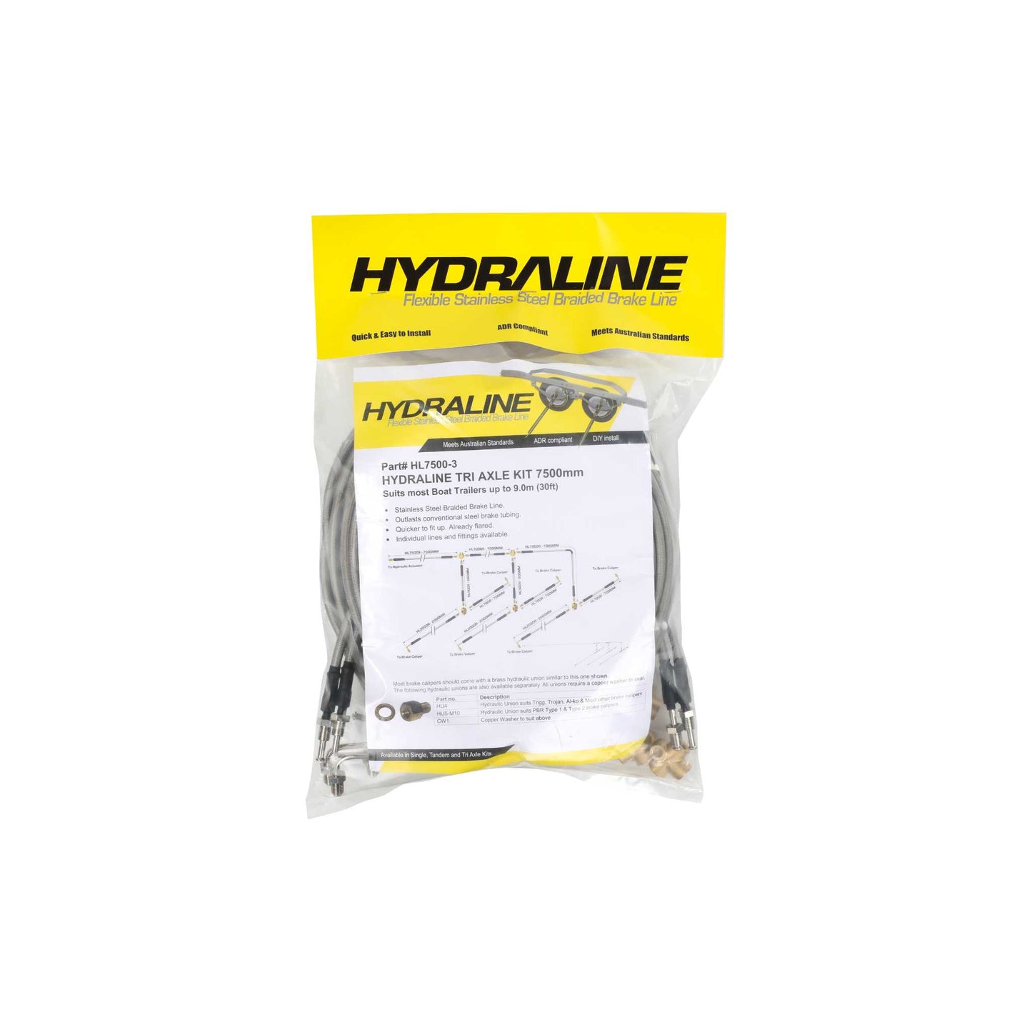 Tri-axle HydraLine kit with 7500mm lead line